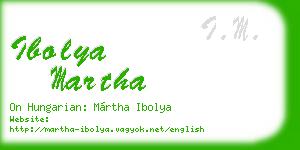 ibolya martha business card